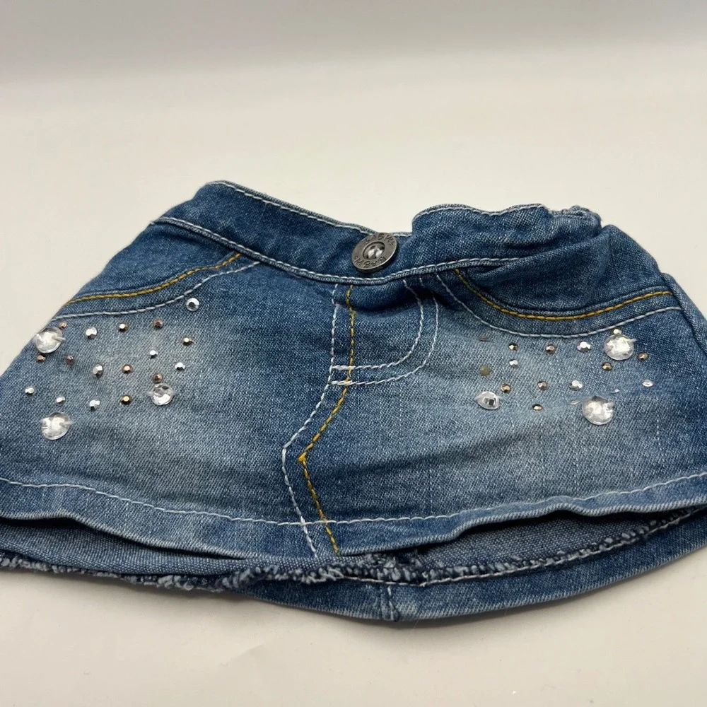 Build A Bear Bottoms Lot of 9 Skirts Shorts Denim Tulle Cotton Chain Clothes